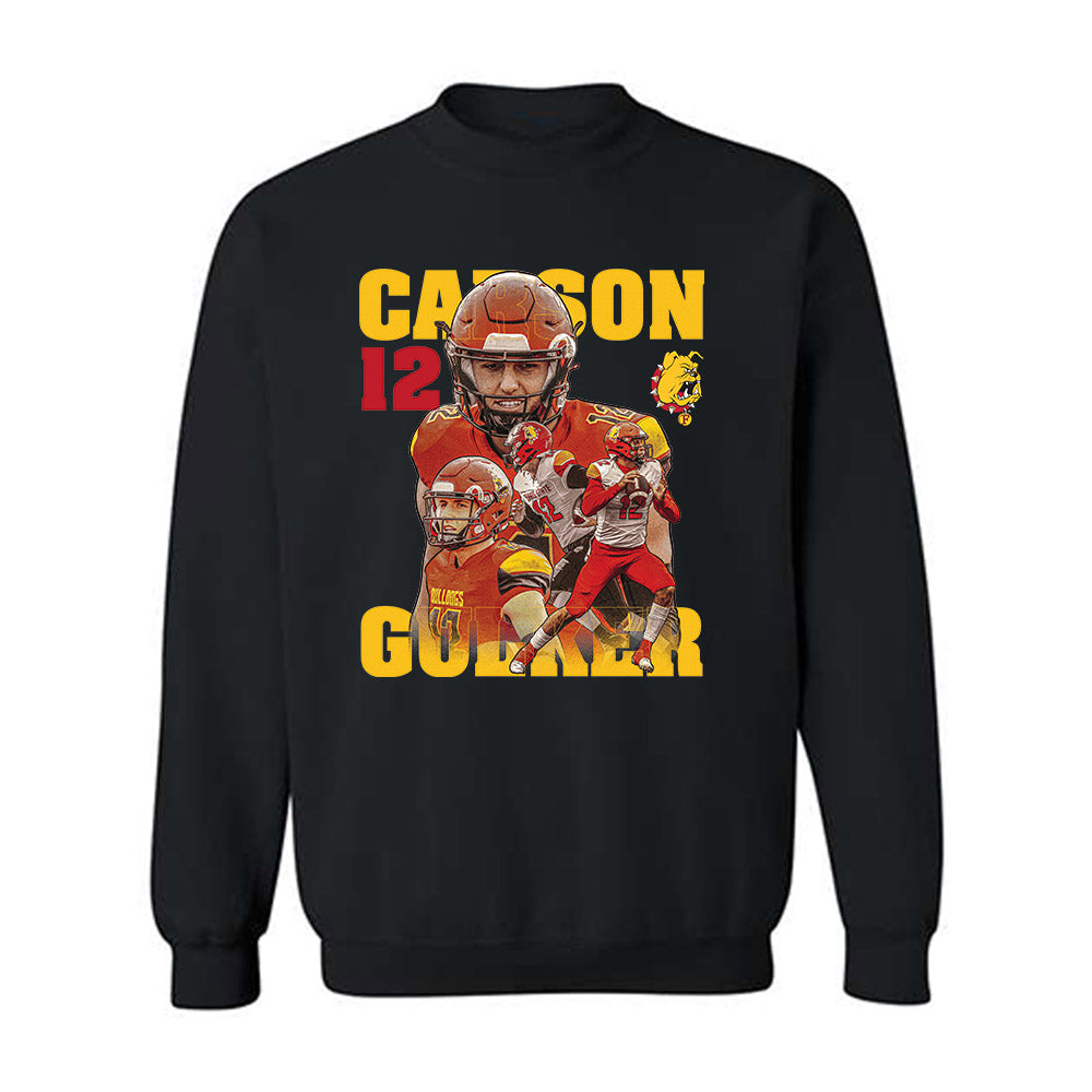 Ferris State - NCAA Football : Carson Gulker - Player Collage Crewneck Sweatshirt-0