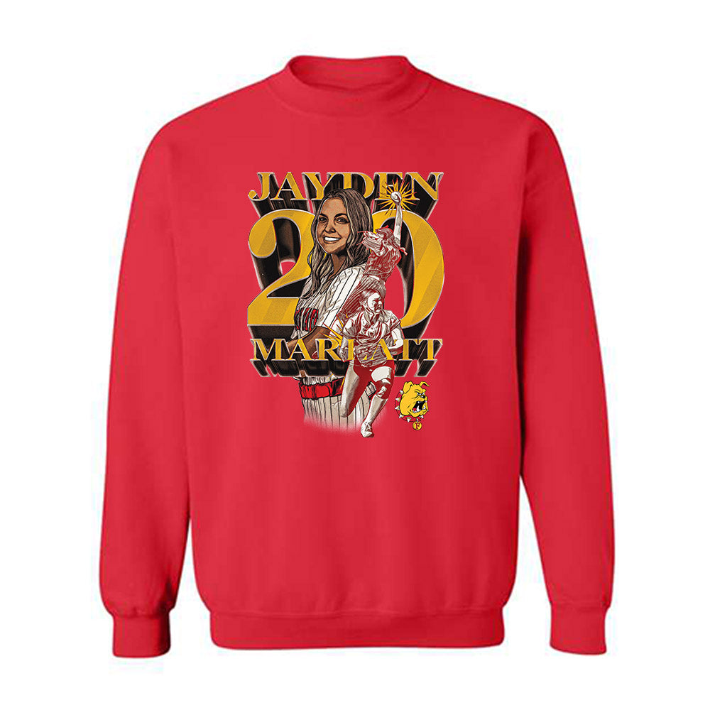 Ferris State - NCAA Softball : Jayden Marlatt - Player Collage Crewneck Sweatshirt-0