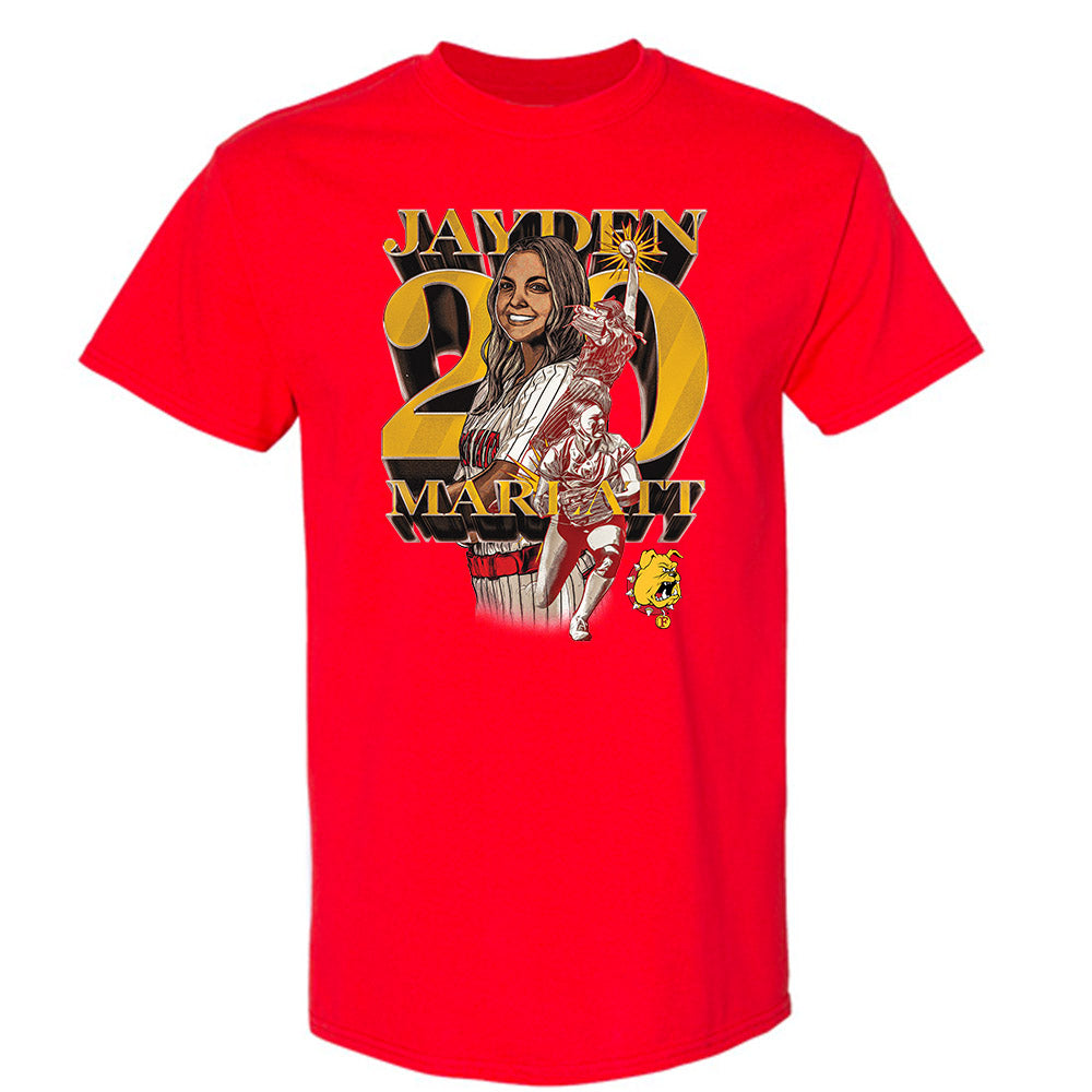 Ferris State - NCAA Softball : Jayden Marlatt - Player Collage T-Shirt-0