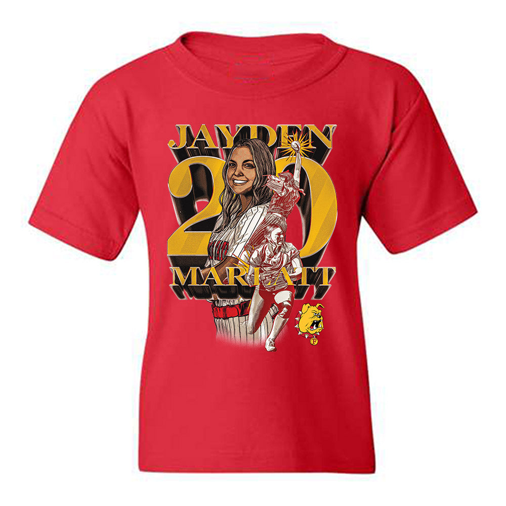 Ferris State - NCAA Softball : Jayden Marlatt - Player Collage Youth T-Shirt-0