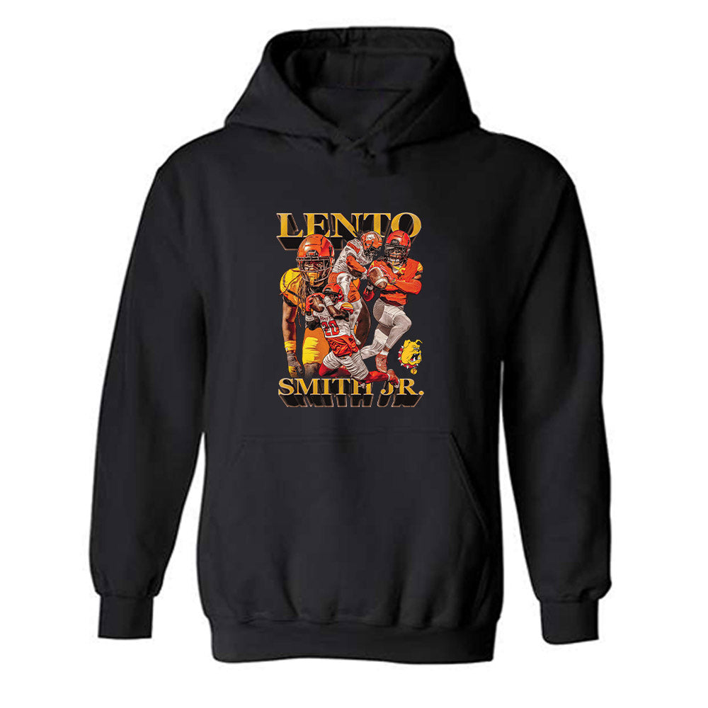 Ferris State - NCAA Football : Lento Smith Jr - Player Collage Hooded Sweatshirt-0