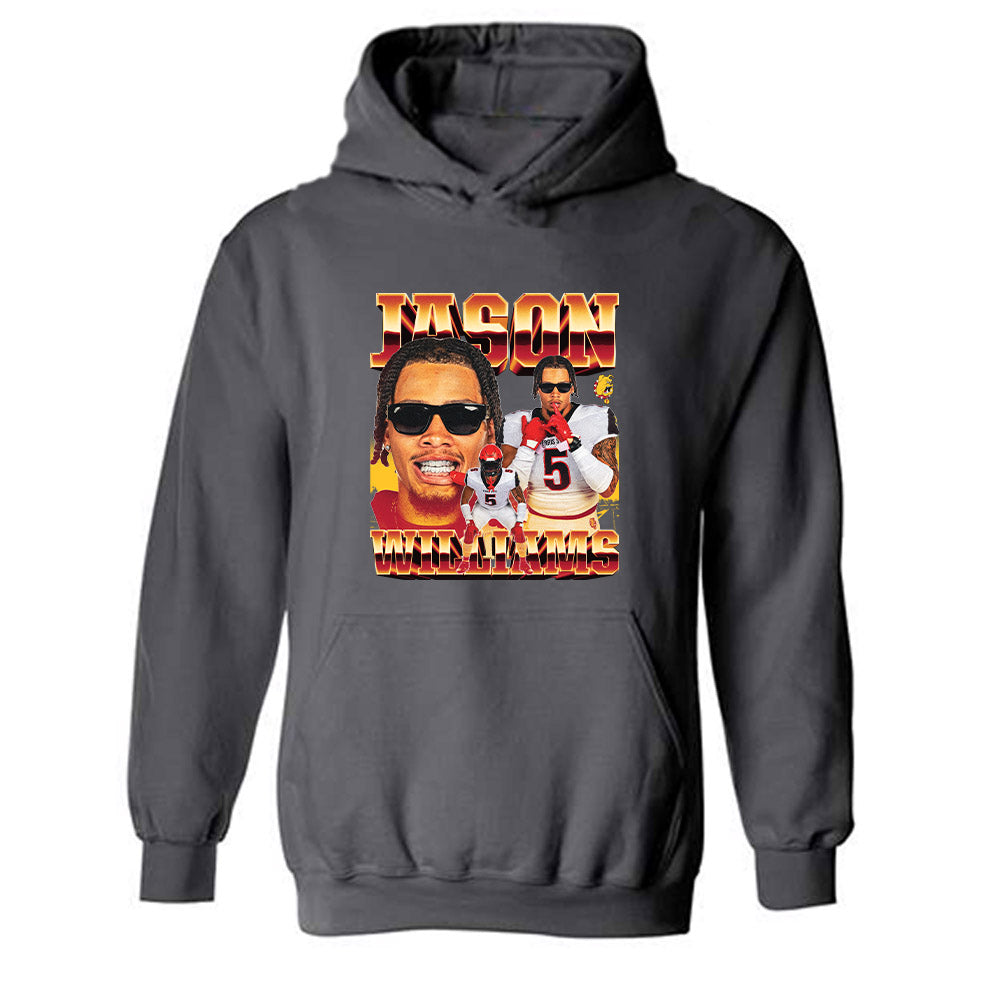 Ferris State - NCAA Football : Jason Williams - Player Collage Hooded Sweatshirt-0