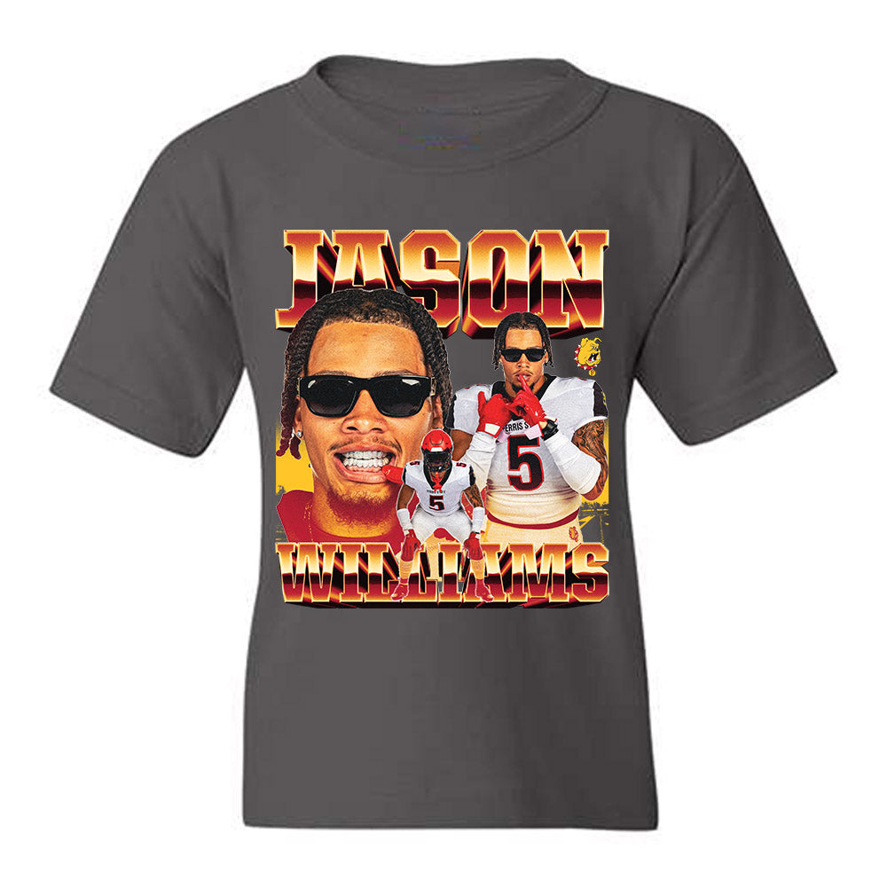 Ferris State - NCAA Football : Jason Williams - Player Collage Youth T-Shirt-0