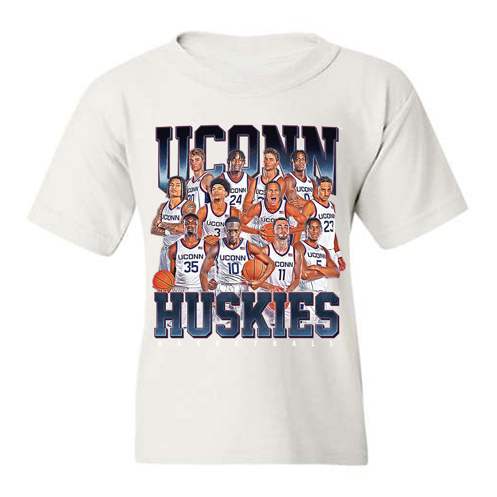 UConn - NCAA Men's Basketball : - Team Collage Youth T-Shirt-0