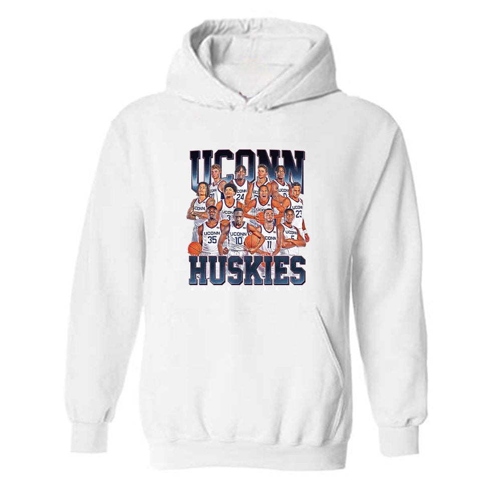 UConn - NCAA Men's Basketball : - Team Collage Hooded Sweatshirt-0