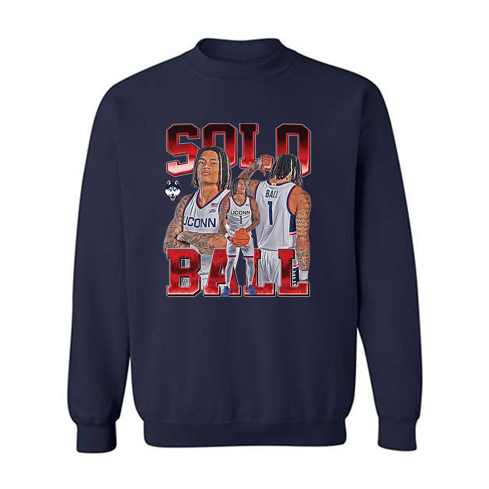 UConn - NCAA Men's Basketball : Solo Ball - Crewneck Sweatshirt-0