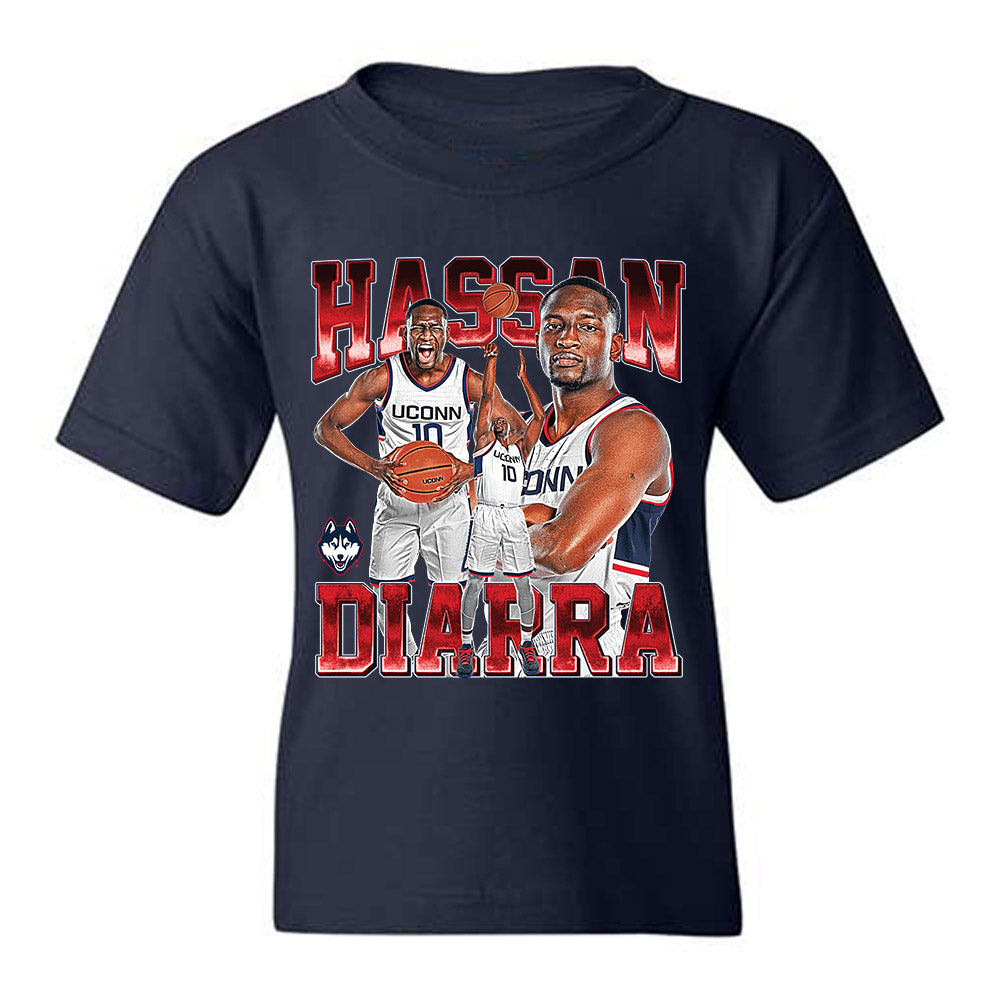 UConn - NCAA Men's Basketball : Hassan Diarra - Youth T-Shirt-0