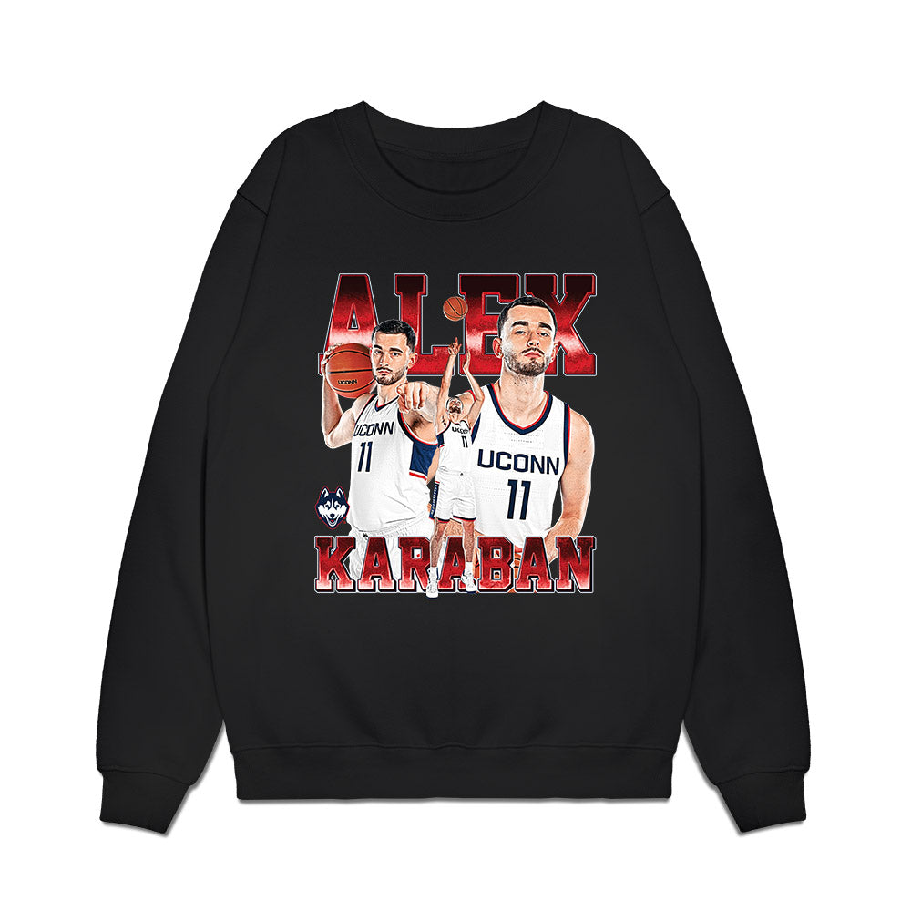 UConn - NCAA Men's Basketball : Alex Karaban - Collage Premium Crewneck Sweatshirt-0