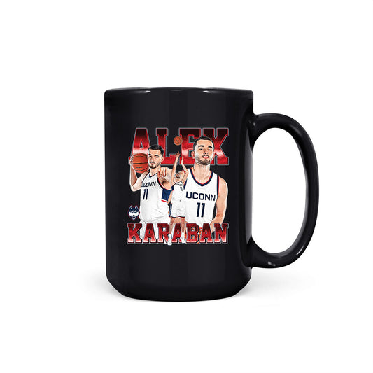 UConn - NCAA Men's Basketball : Alex Karaban - Collage Coffee Mug-0