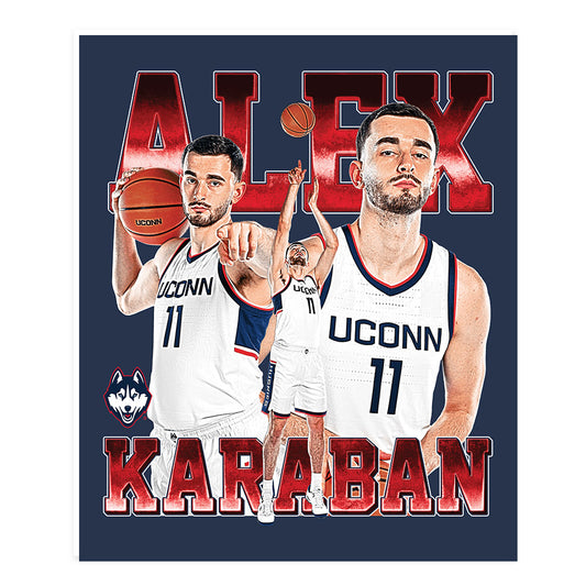 UConn - NCAA Men's Basketball : Alex Karaban - Collage Poster 20x24-0