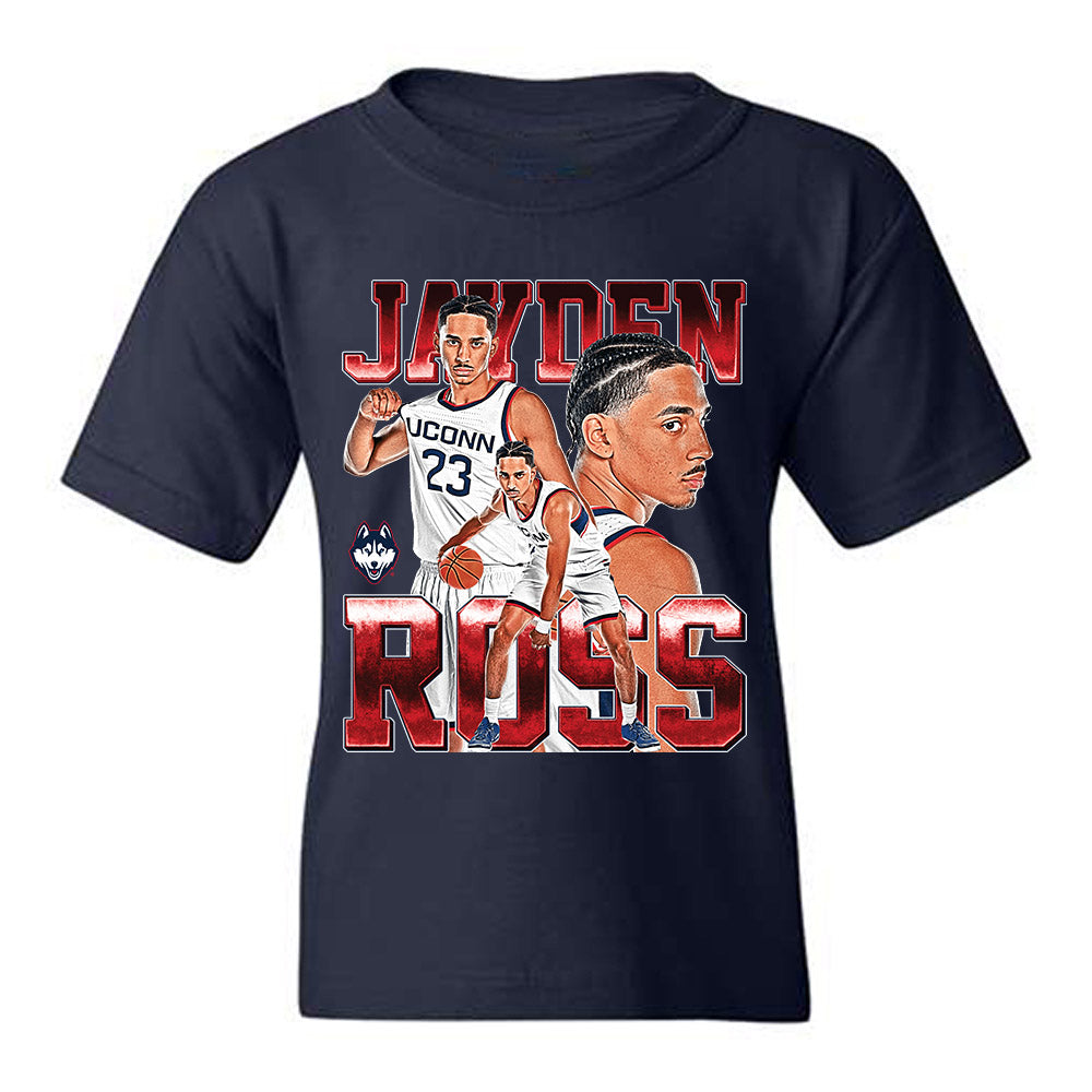 UConn - NCAA Men's Basketball : Jayden Ross - Youth T-Shirt-0