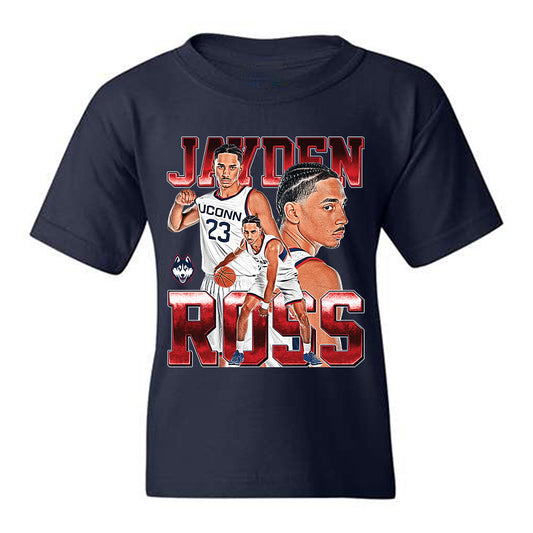 UConn - NCAA Men's Basketball : Jayden Ross - Youth T-Shirt-0