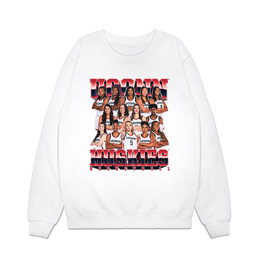 UConn - NCAA Women's Basketball : - Team Collage Premium Crewneck Sweatshirt-0