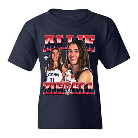 UConn - NCAA Women's Basketball : Allie Ziebell - Youth T-Shirt-0