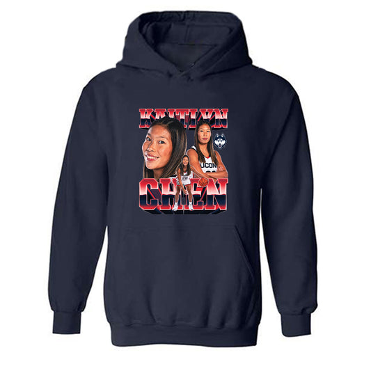 UConn - NCAA Women's Basketball : Kaitlyn Chen - Player Collage Hooded Sweatshirt-0