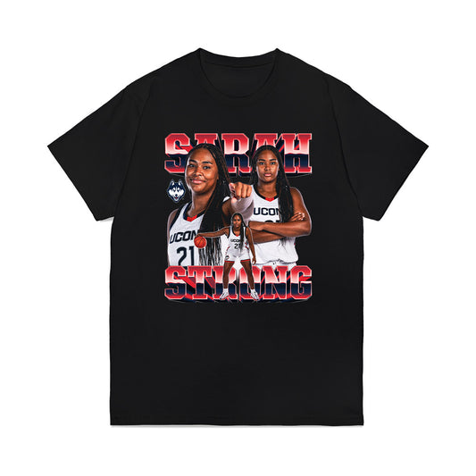 UConn - NCAA Women's Basketball : Sarah Strong - Collage Premium T-Shirt-0