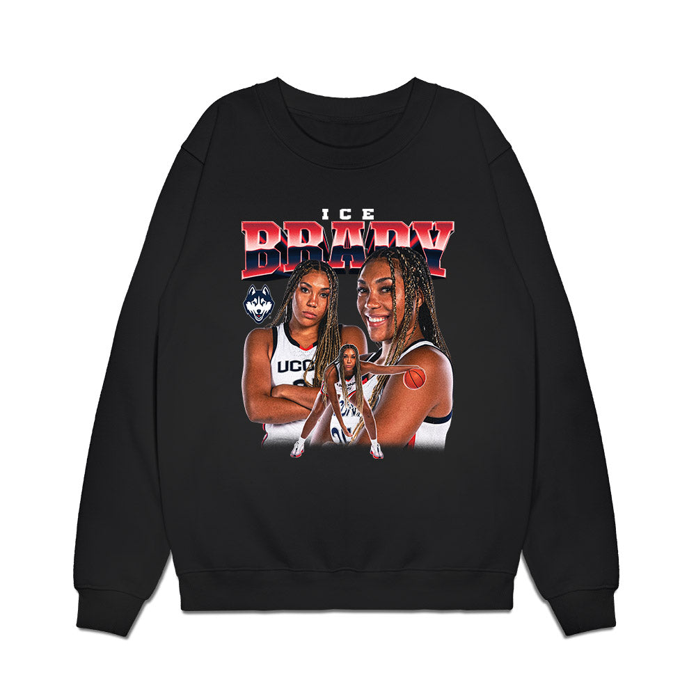 UConn - NCAA Women's Basketball : Ice Brady - Collage Premium Crewneck Sweatshirt-0