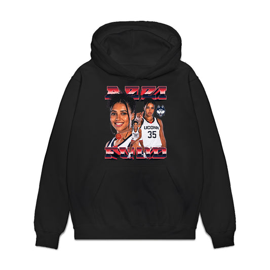 UConn - NCAA Women's Basketball : Azzi Fudd - Player Collage Premium Hooded Sweatshirt-0