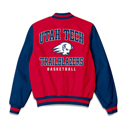Utah Tech - NCAA Men's Basketball : Hunter Schenck - Bomber Jacket-1