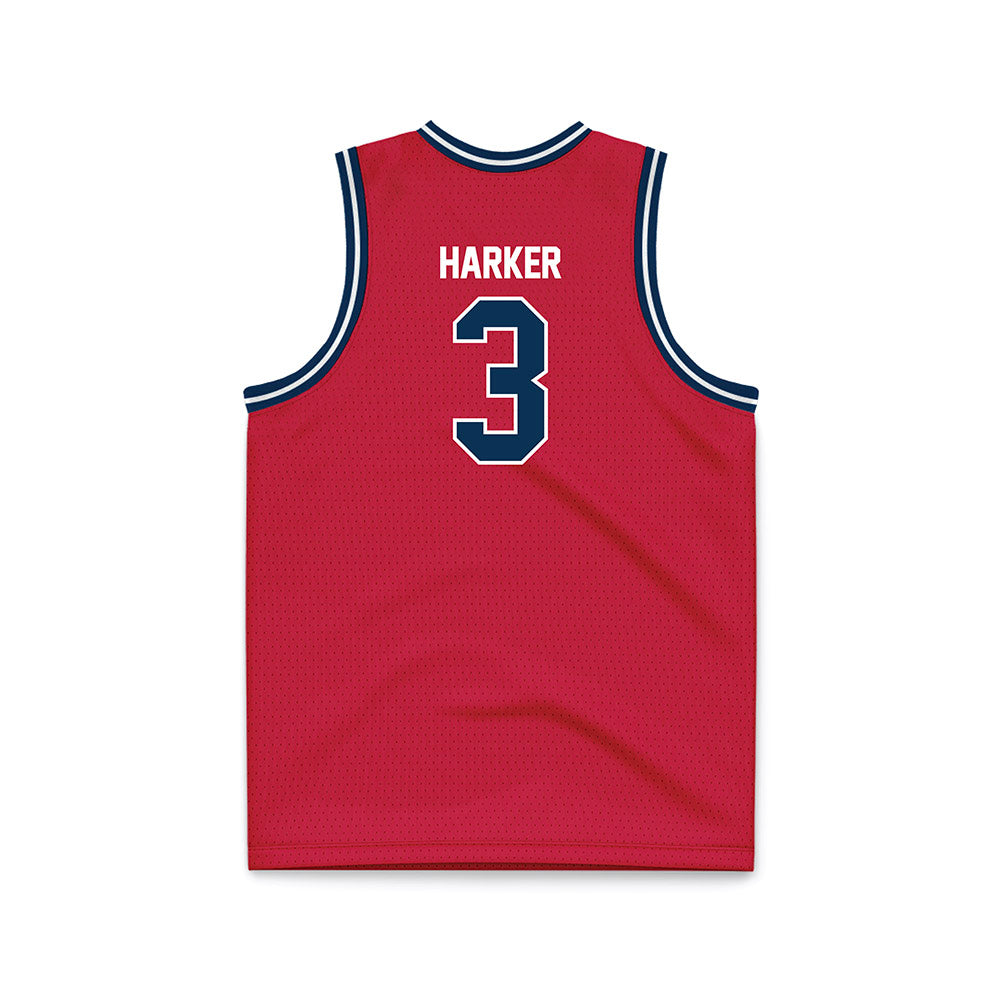 Utah Tech - NCAA Men's Basketball : Boston Harker - Red Basketball Jersey-1