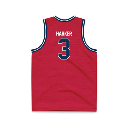 Utah Tech - NCAA Men's Basketball : Boston Harker - Red Basketball Jersey-1