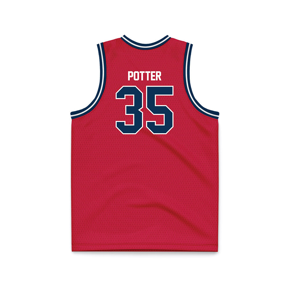 Utah Tech - NCAA Men's Basketball : Ethan Potter - Red Basketball Jersey-1