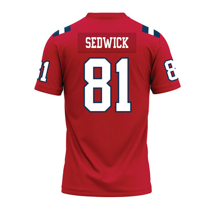 Utah Tech - NCAA Football : Davyn Sedwick - Red Premium Football Jersey-1