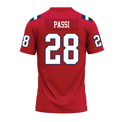 Utah Tech - NCAA Football : Moe Passi - Red Premium Football Jersey-1