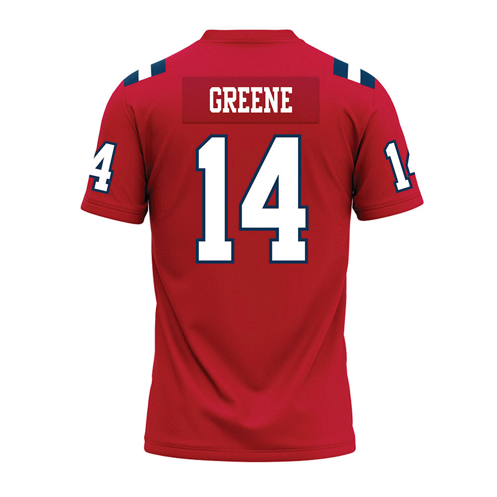 Utah Tech - NCAA Football : Will Greene - Red Premium Football Jersey-1