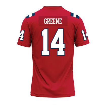 Utah Tech - NCAA Football : Will Greene - Red Premium Football Jersey-1