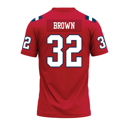 Utah Tech - NCAA Football : Fisher Brown - Red Premium Football Jersey-1