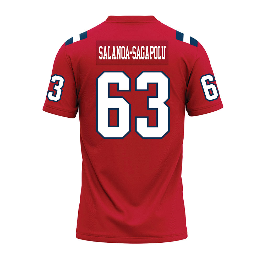 Utah Tech - NCAA Football : Fasitootai Salanoa-Sagapolu - Red Premium Football Jersey-1