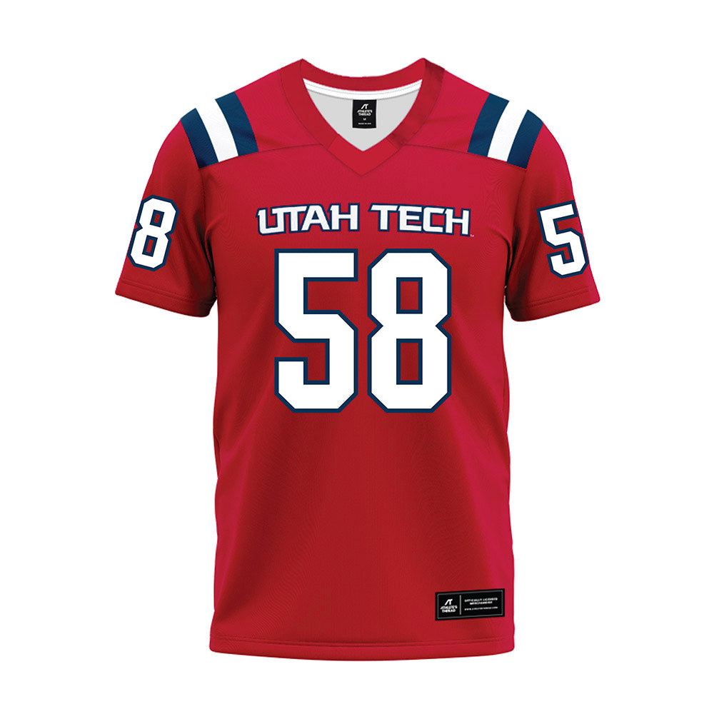 Utah Tech - NCAA Football : Nicolas Rivera - Red Premium Football Jersey-0