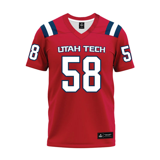 Utah Tech - NCAA Football : Nicolas Rivera - Red Premium Football Jersey-0