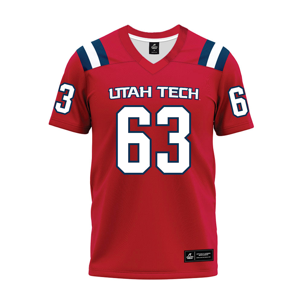 Utah Tech - NCAA Football : Fasitootai Salanoa-Sagapolu - Red Premium Football Jersey-0