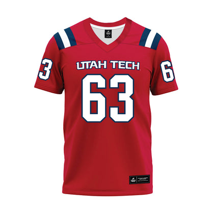 Utah Tech - NCAA Football : Fasitootai Salanoa-Sagapolu - Red Premium Football Jersey-0