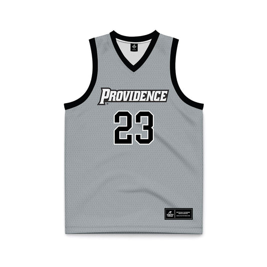 Providence - NCAA Women's Basketball : Ashley Dinges - Grey Basketball Jersey-0