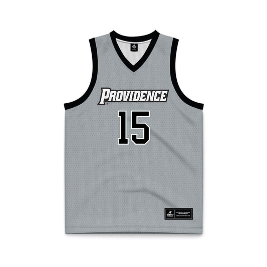 Providence - NCAA Women's Basketball : Samantha Mancini - Grey Basketball Jersey-0