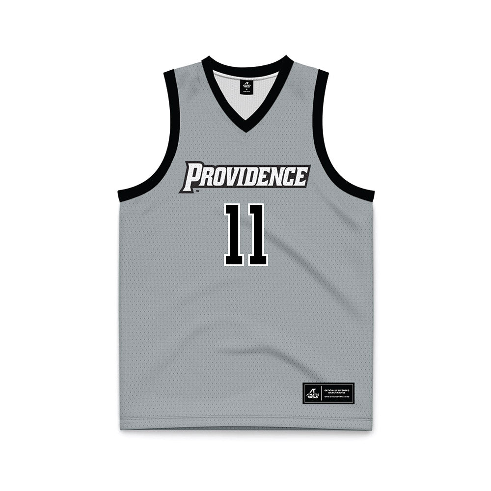 Providence - NCAA Women's Basketball : Riley Hamburger - Grey Basketball Jersey-0