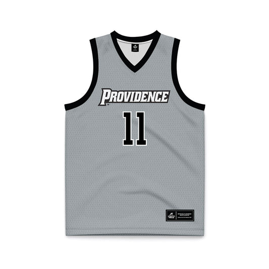 Providence - NCAA Women's Basketball : Riley Hamburger - Grey Basketball Jersey-0