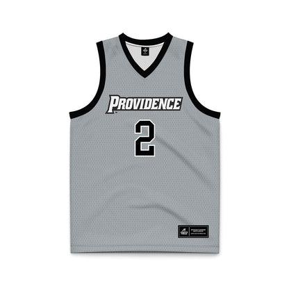 Providence - NCAA Women's Basketball : Princess Moody - Grey Basketball Jersey-0