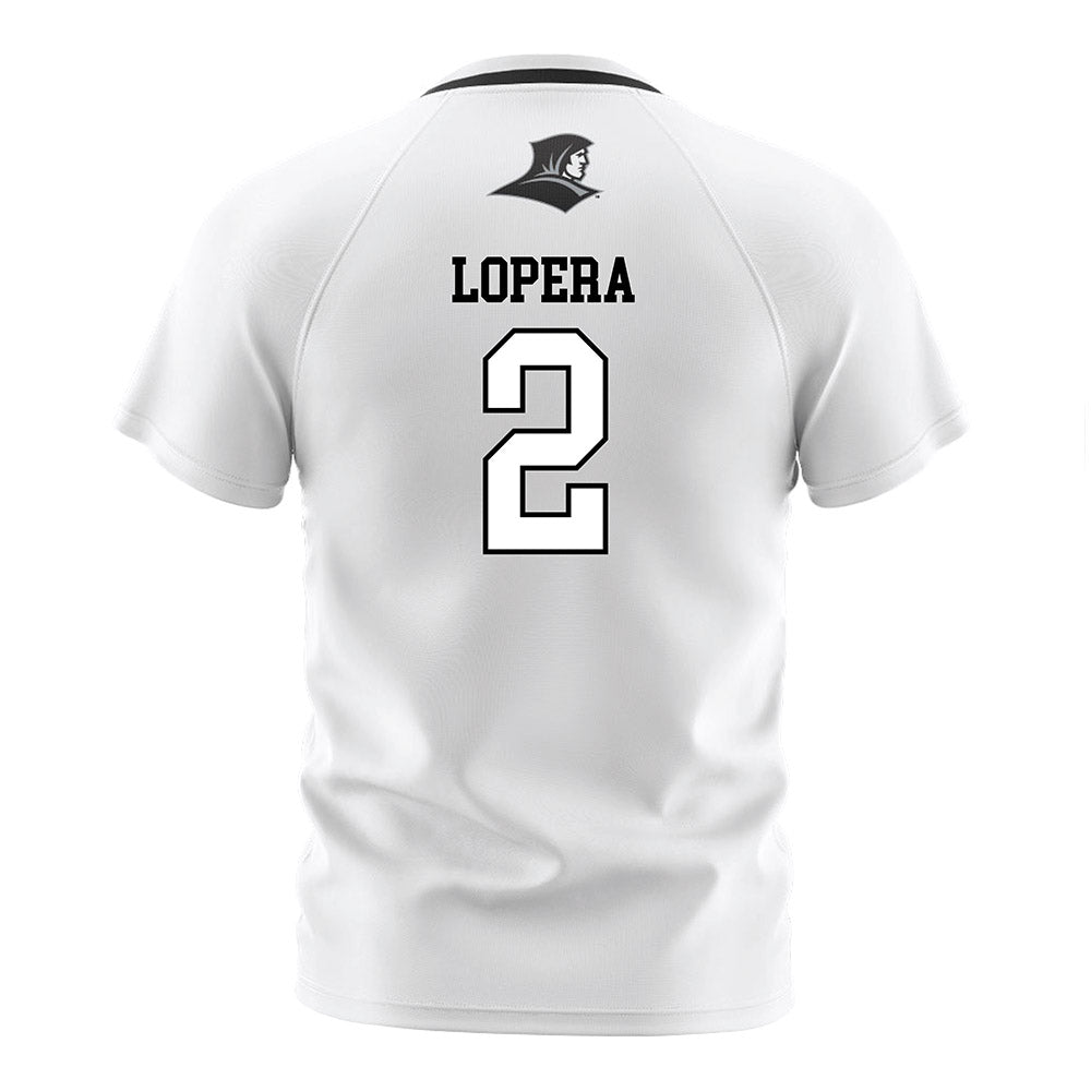 Providence - NCAA Men's Soccer : Steban Lopera - White Soccer Jersey-1