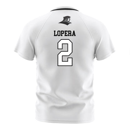 Providence - NCAA Men's Soccer : Steban Lopera - White Soccer Jersey-1