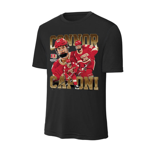DU - NCAA Men's Ice Hockey : Connor Caponi - Player Collage Activewear T-Shirt-0