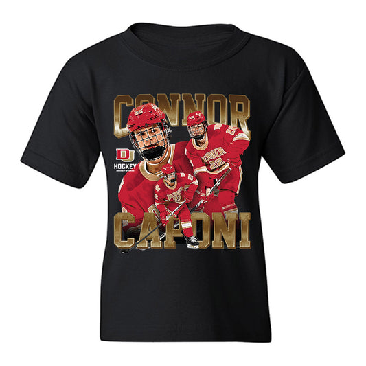 DU - NCAA Men's Ice Hockey : Connor Caponi - Youth T-Shirt Player Collage-0