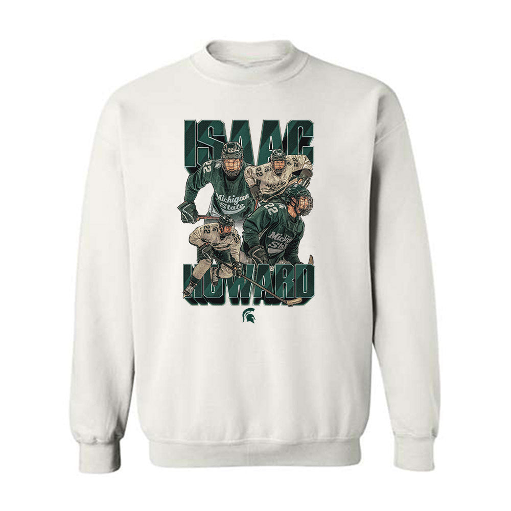 Michigan State - NCAA Men's Ice Hockey : Isaac Howard - Crewneck Sweatshirt-0