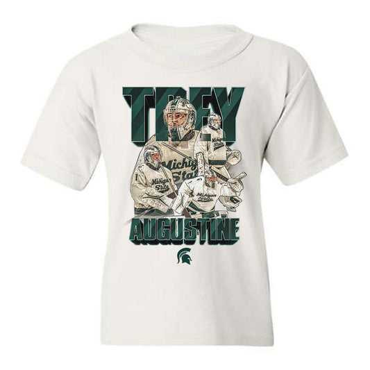 Michigan State - NCAA Men's Ice Hockey : Trey Augustine - Player Collage Youth T-Shirt-0