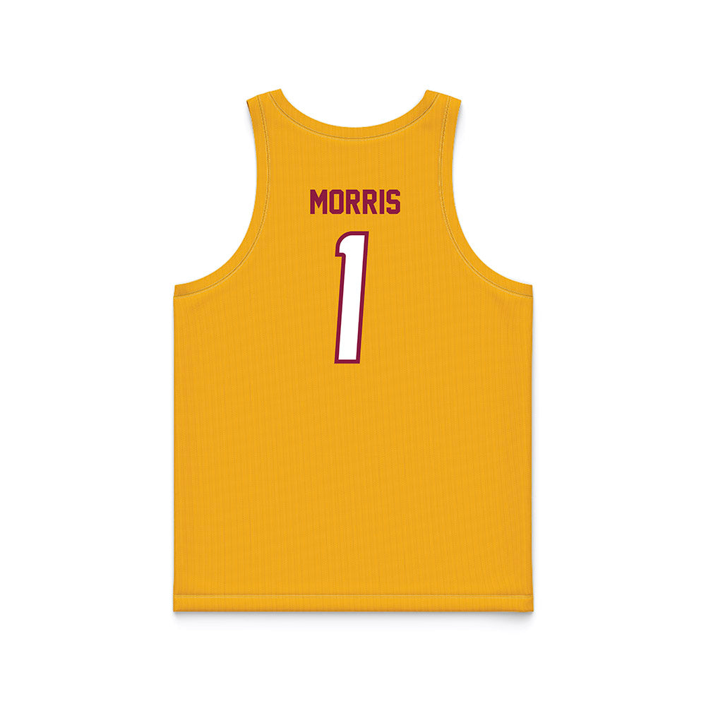 Bethune - NCAA Men's Basketball : Arterio Morris - Gold Basketball Jersey-1