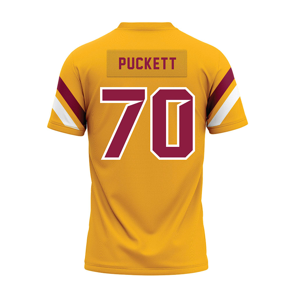Bethune - NCAA Football : Melvin Puckett - Gold Premium Football Jersey-1