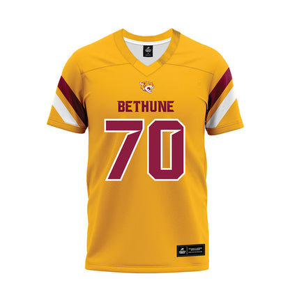 Bethune - NCAA Football : Melvin Puckett - Gold Premium Football Jersey-0